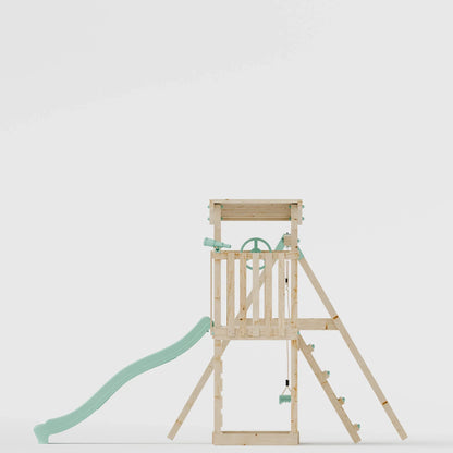 Extended Climbing Frame With Single Swing - Willow Way V