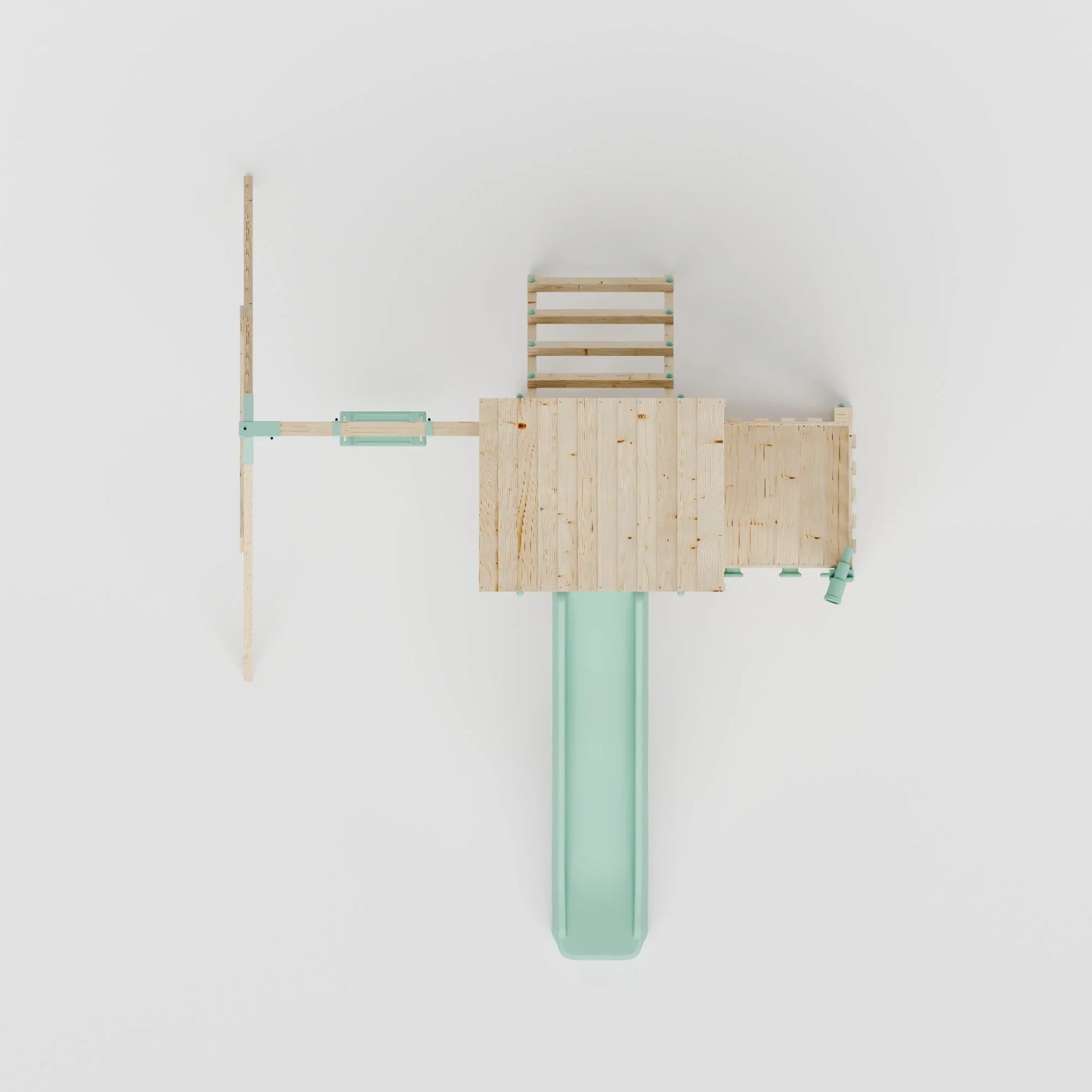 Extended Climbing Frame With Single Swing - Willow Way V