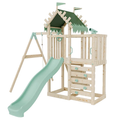 Extended Climbing Frame With Single Swing - Enchanted Grove V