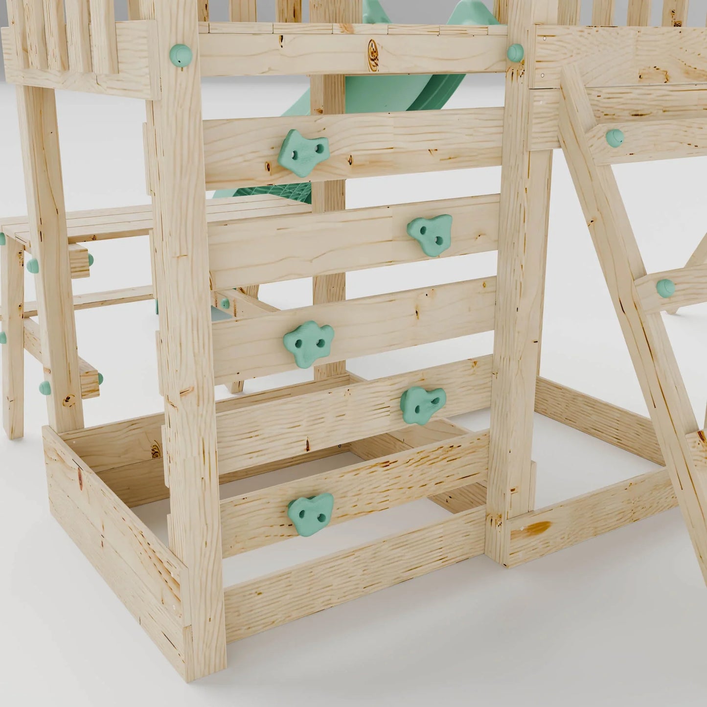 Extended Climbing Frame With Single Swing & Picnic Table - Enchanted Grove VI