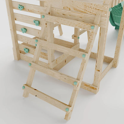 Extended Climbing Frame With Single Swing & Picnic Table - Enchanted Grove VI