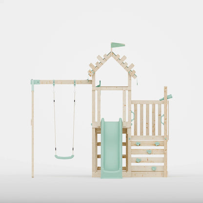 Climbing Frame & Step Up With Single Swing - Enchanted Grove IV