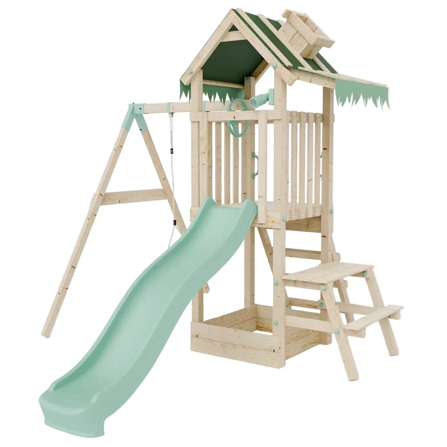 Climbing Frame With Single Swing - Eldertree Forest II