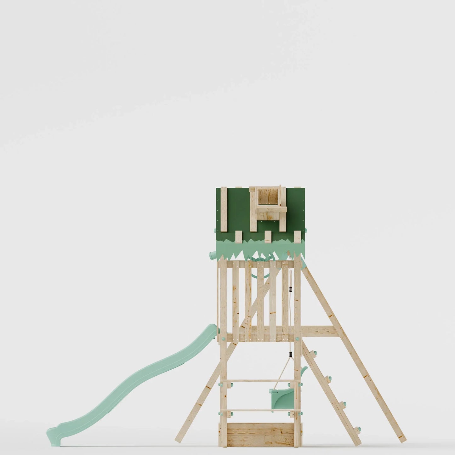 Climbing Frame With Single Swing - Eldertree Forest II