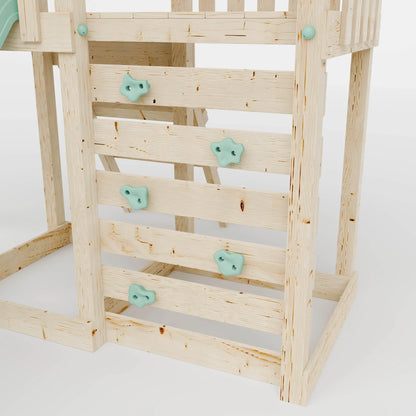 Extended Climbing Frame With Double Swing - Eldertree Forest VII