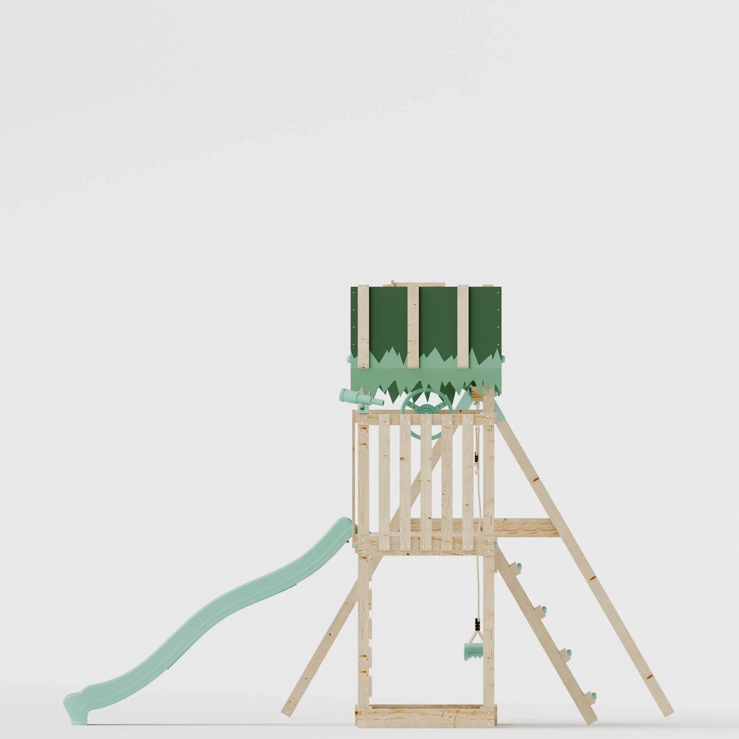 Extended Climbing Frame With Double Swing - Eldertree Forest VII
