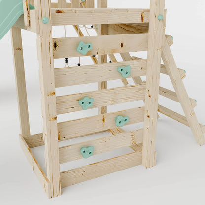 Climbing Frame With Single Swing & Climbing Wall - Willow Way VI