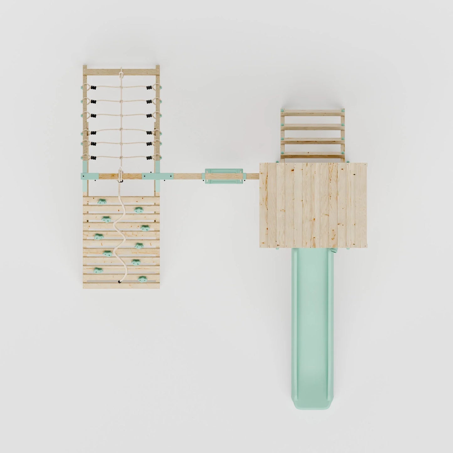 Climbing Frame With Single Swing & Climbing Wall - Willow Way VI