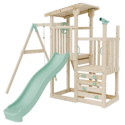 Climbing Frame With Step Up & Single Swing - Willow Way IV