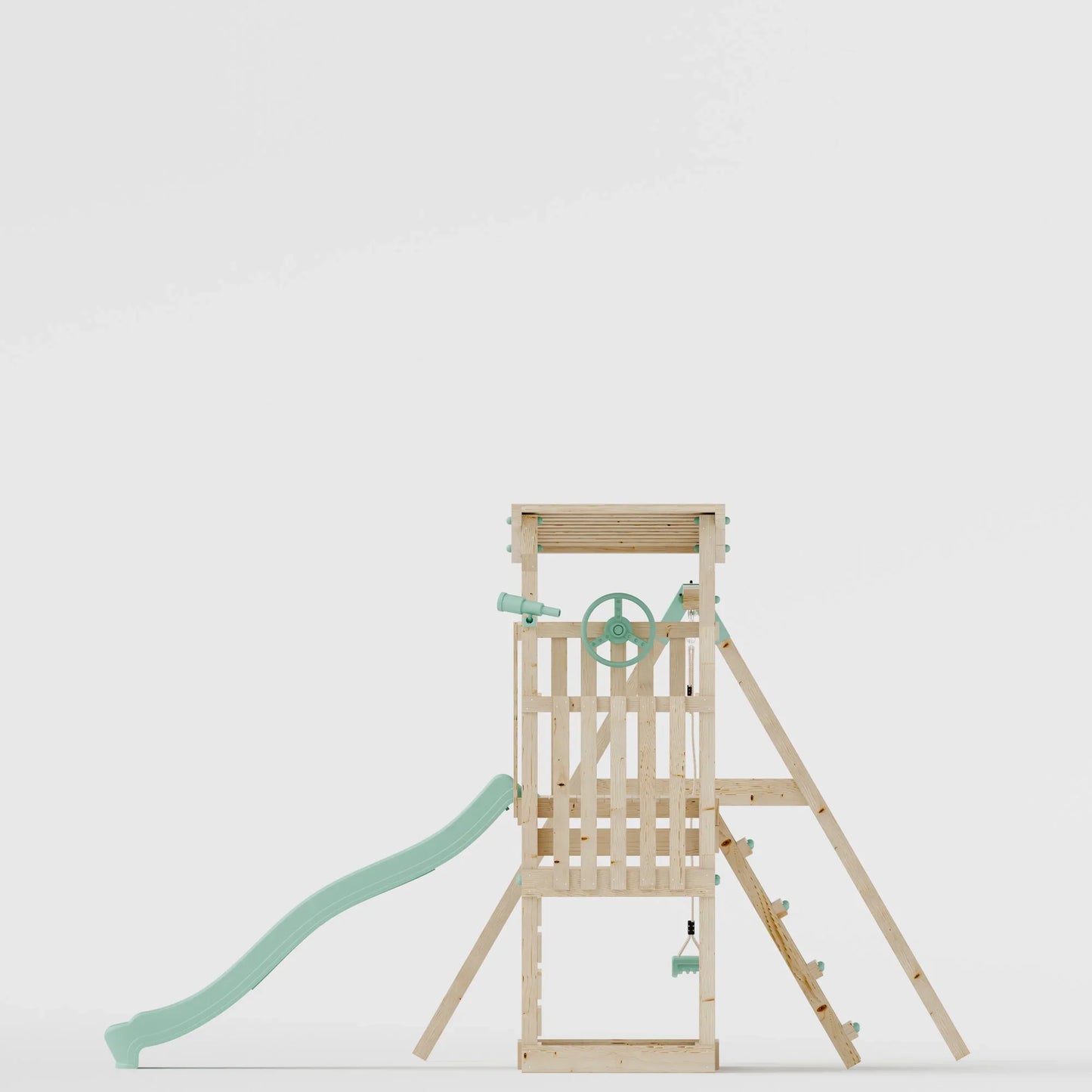 Climbing Frame With Step Up & Single Swing - Willow Way IV