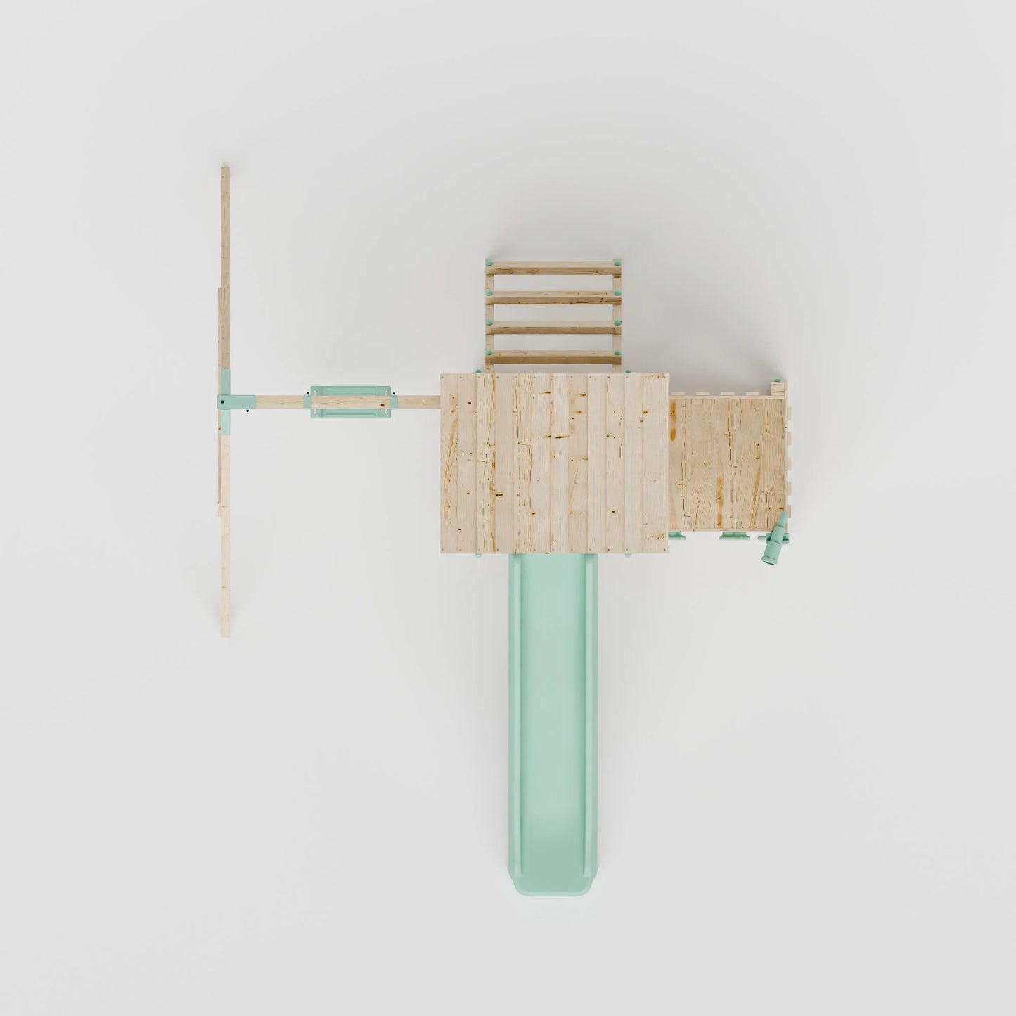 Climbing Frame With Step Up & Single Swing - Willow Way IV