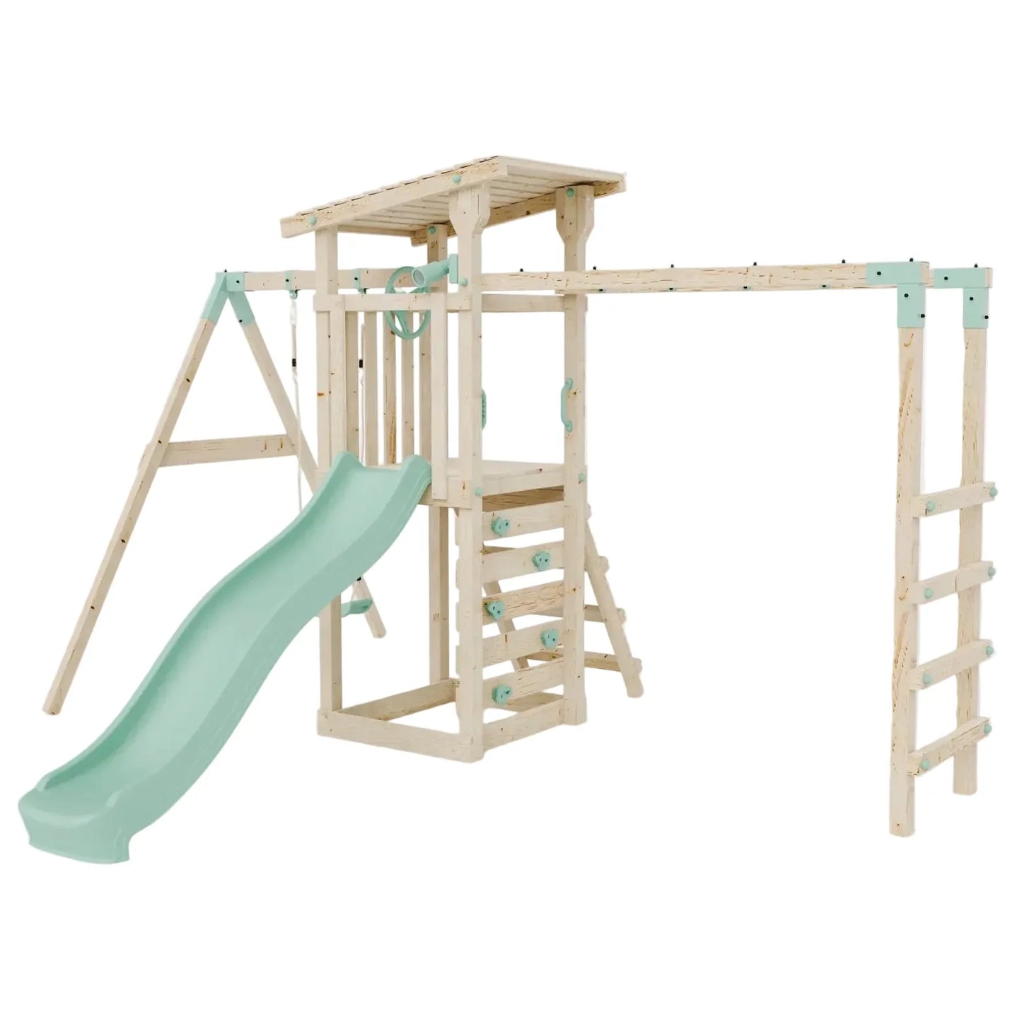Climbing Frame With Single Swing & Monkey Bars - Willow Way III
