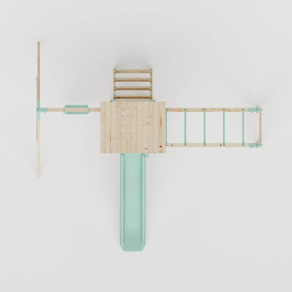 Climbing Frame With Single Swing & Monkey Bars - Willow Way III