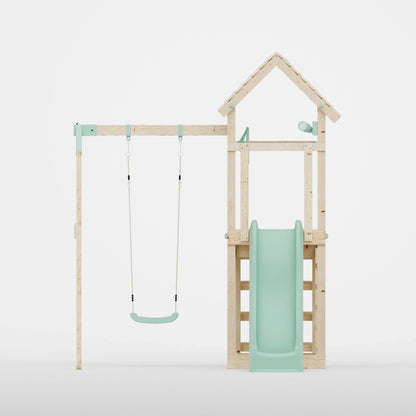 Climbing Frame With Single Swing - Bramblewick Forest I