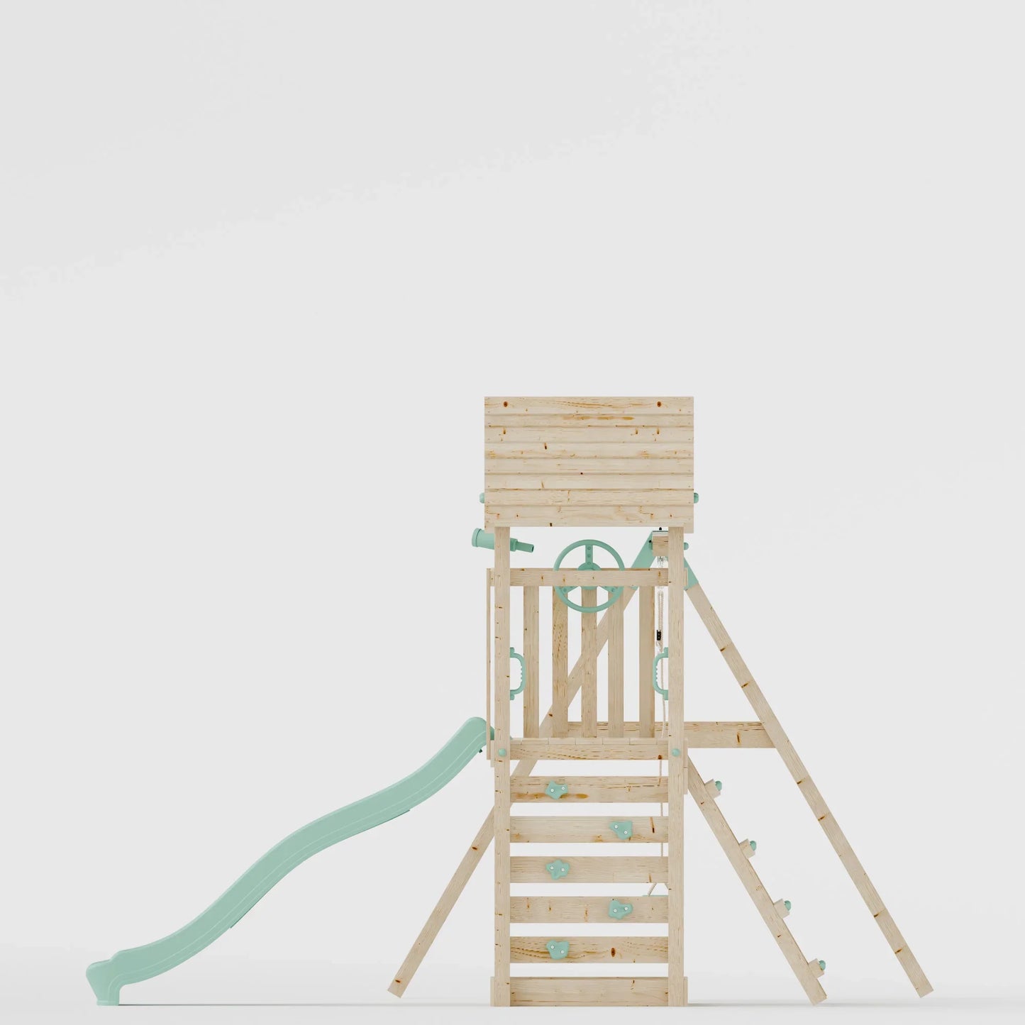 Climbing Frame With Single Swing - Bramblewick Forest I