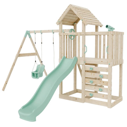 Climbing Frame With Extension & Double Swing - Bramblewick Forest VIII