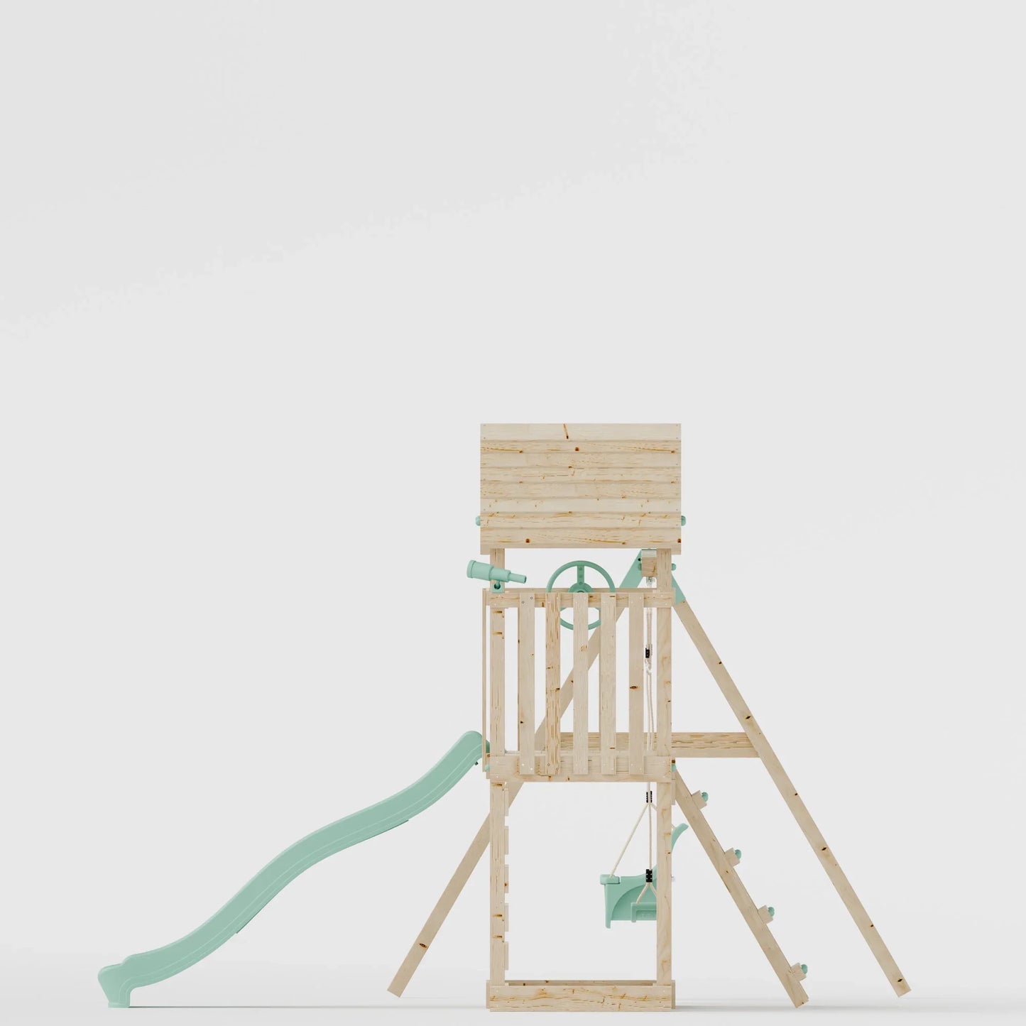 Climbing Frame With Extension & Double Swing - Bramblewick Forest VIII