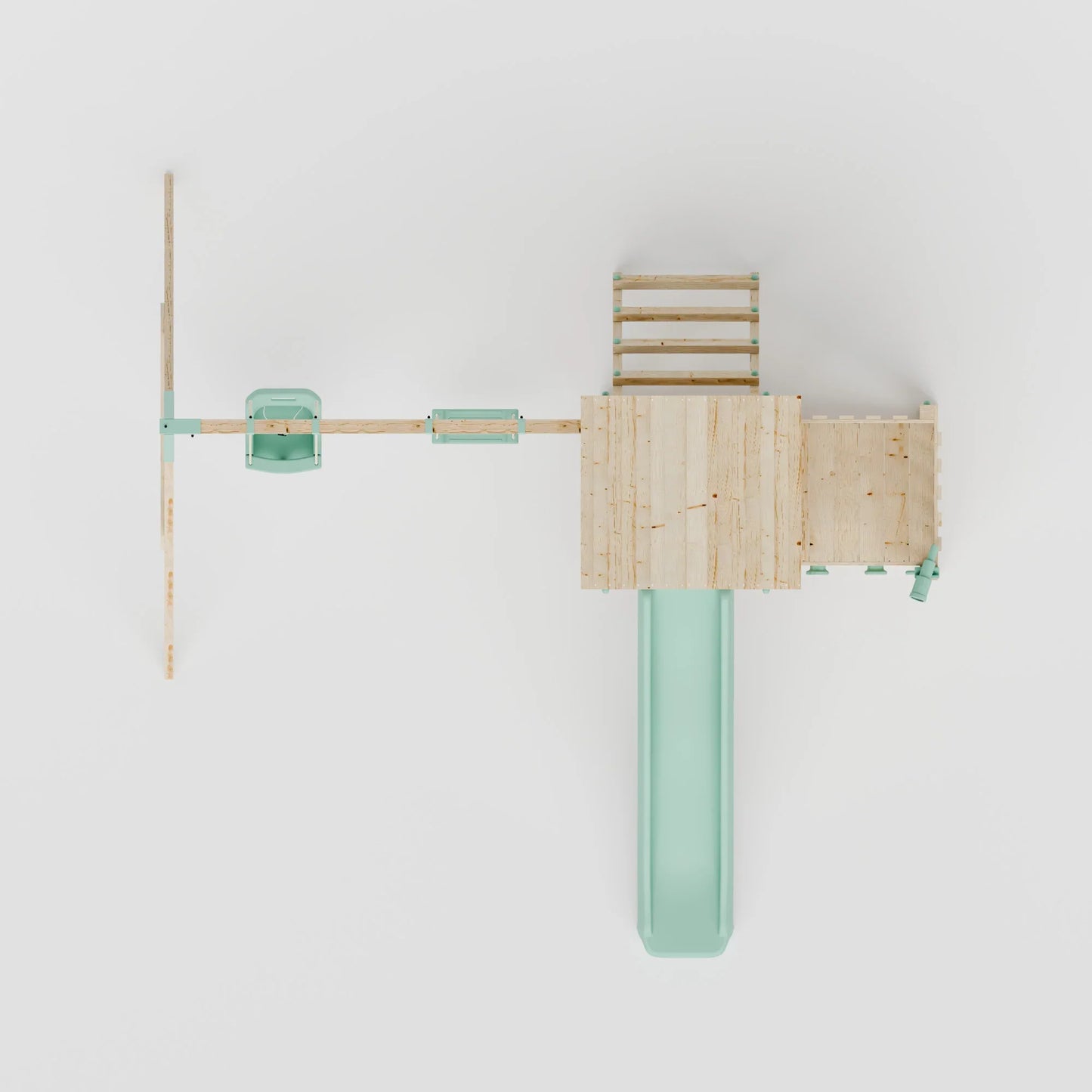 Climbing Frame With Extension & Double Swing - Bramblewick Forest VIII