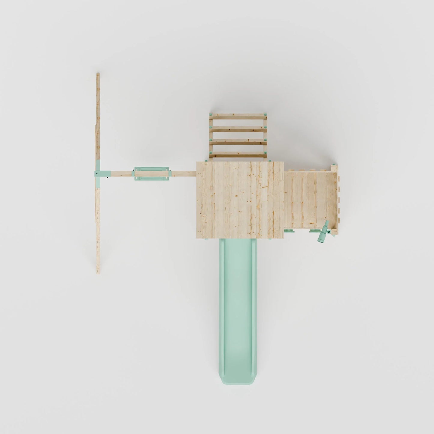 Climbing Frame With Step Up & Single Swing - Bramblewick Forest IV