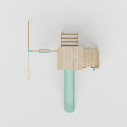 Climbing Frame With Step Up & Single Swing - Bramblewick Forest IV