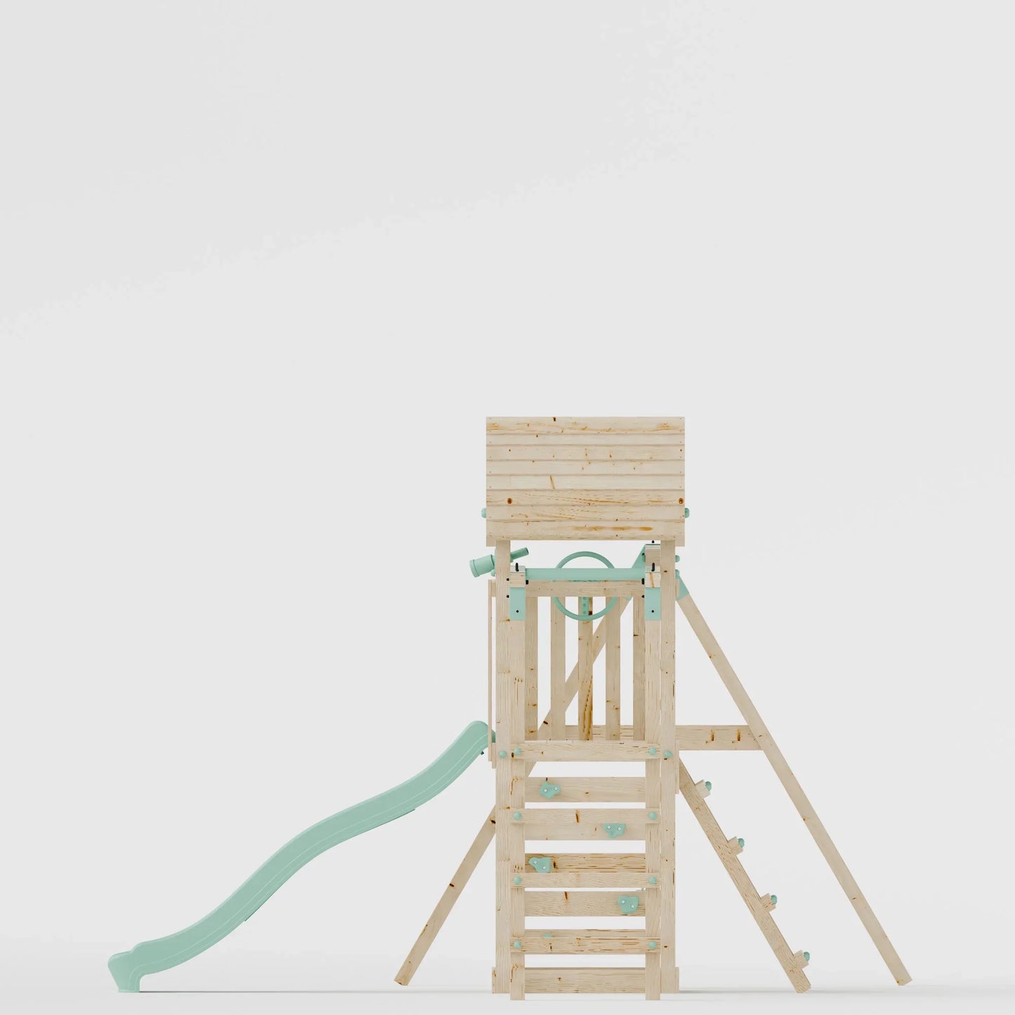 Climbing Frame With Single Swing & Monkey Bars - Bramblewick Forest III