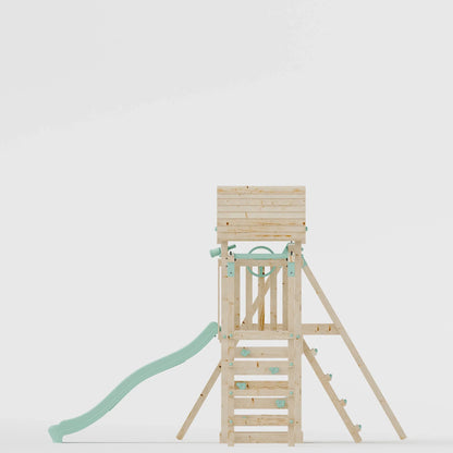 Climbing Frame With Single Swing & Monkey Bars - Bramblewick Forest III