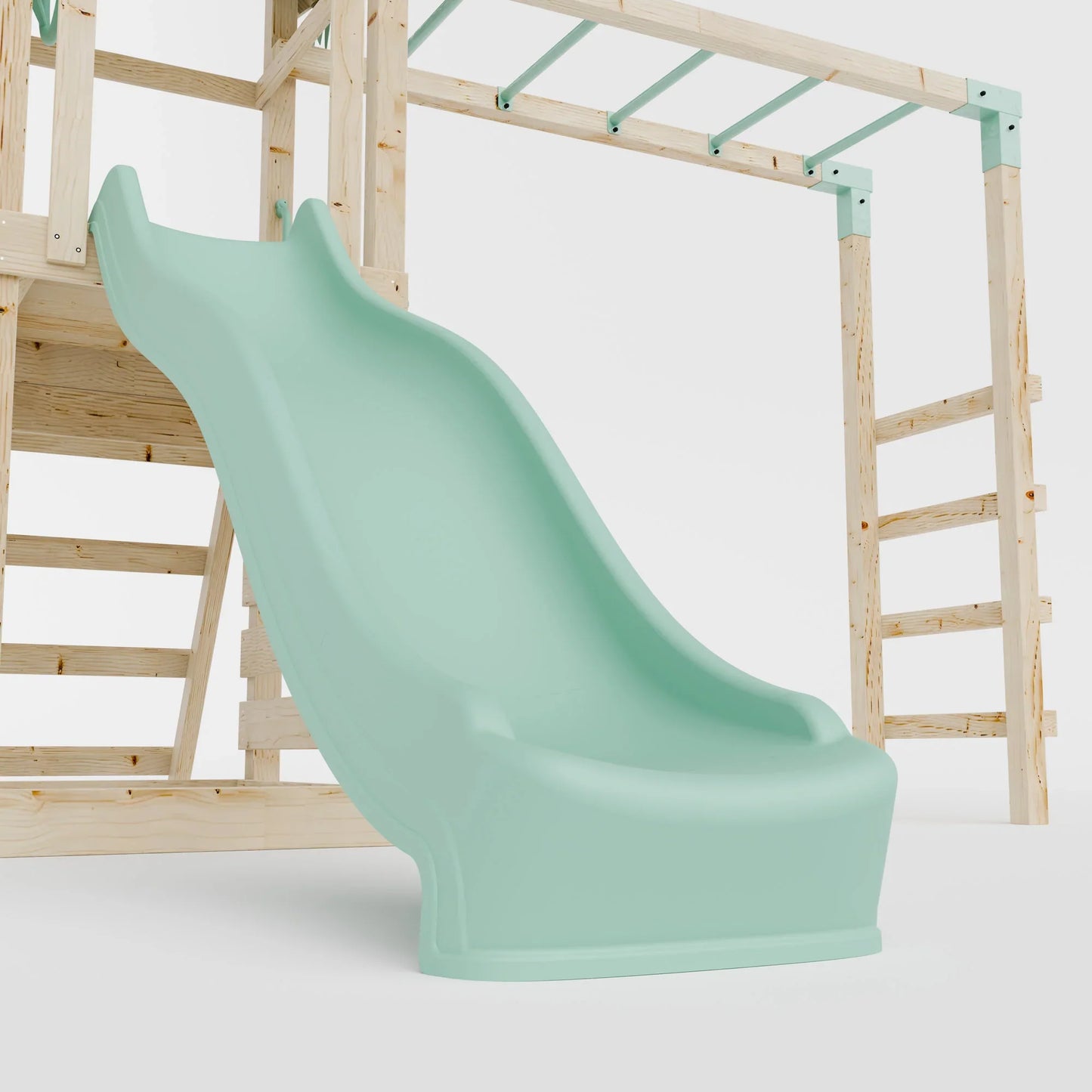 Climbing Frame With Single Swing & Monkey Bars - Bramblewick Forest III