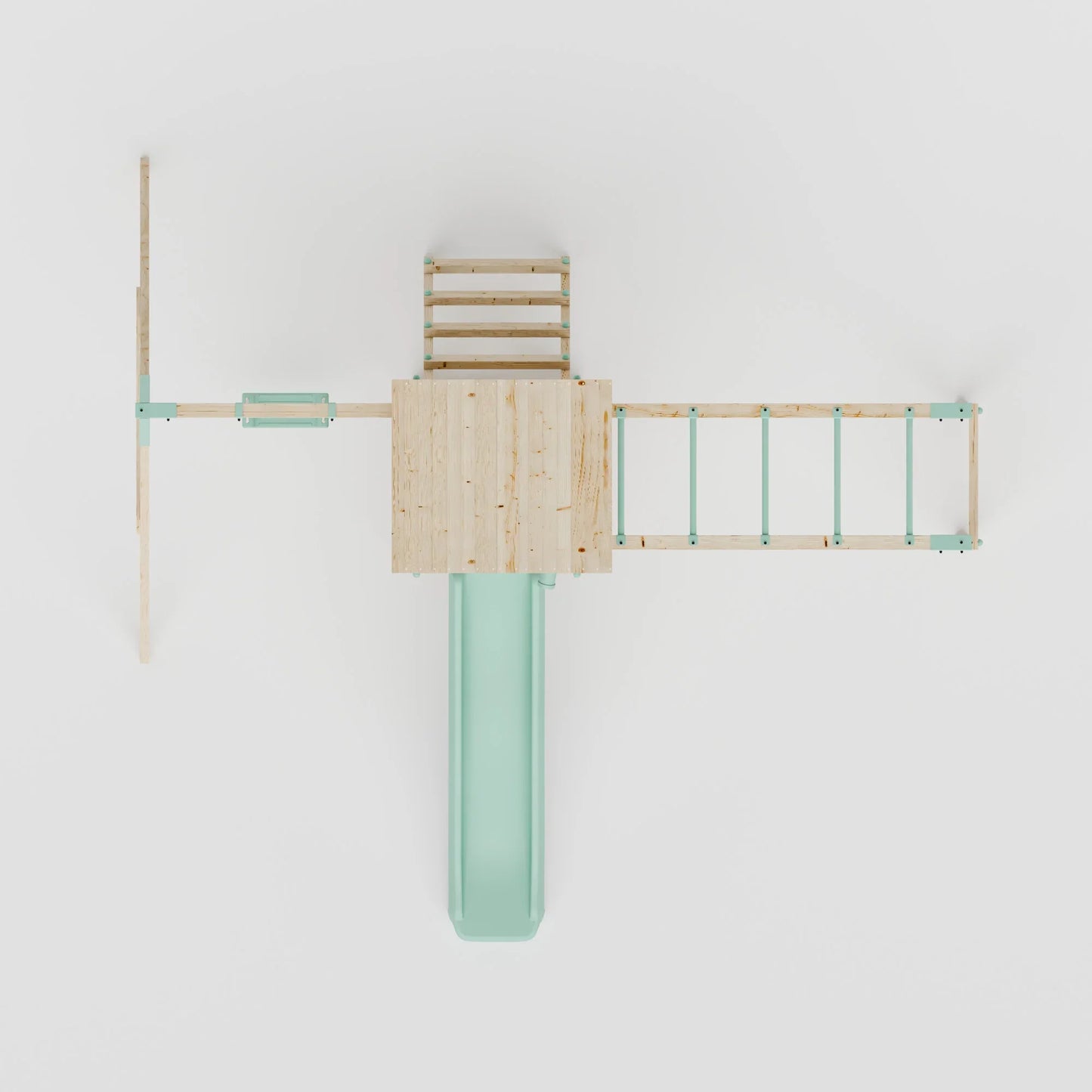 Climbing Frame With Single Swing & Monkey Bars - Bramblewick Forest III