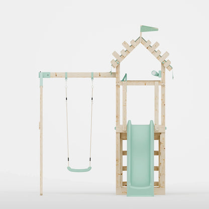 Climbing Frame With Single Swing - Enchanted Grove I