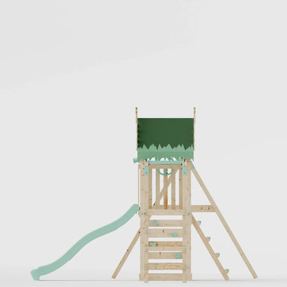 Climbing Frame With Single Swing & Monkey Bars - Enchanted Grove III