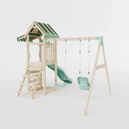 Climbing Frame With Double Swing - Eldertree Forest V