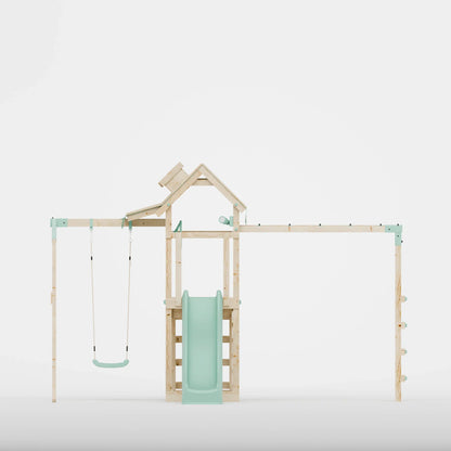 Climbing Frame With Single Swing & Monkey Bars - Eldertree Forest III