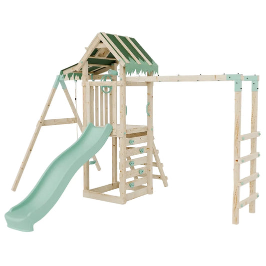 Climbing Frame With Single Swing & Monkey Bars - Eldertree Forest III