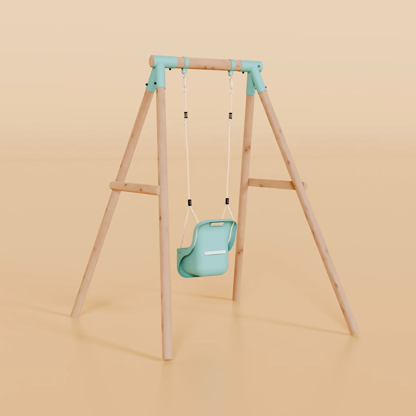 Single Wooden Baby Swing - Evergreen II