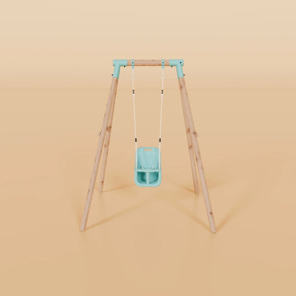 Single Wooden Baby Swing - Evergreen II