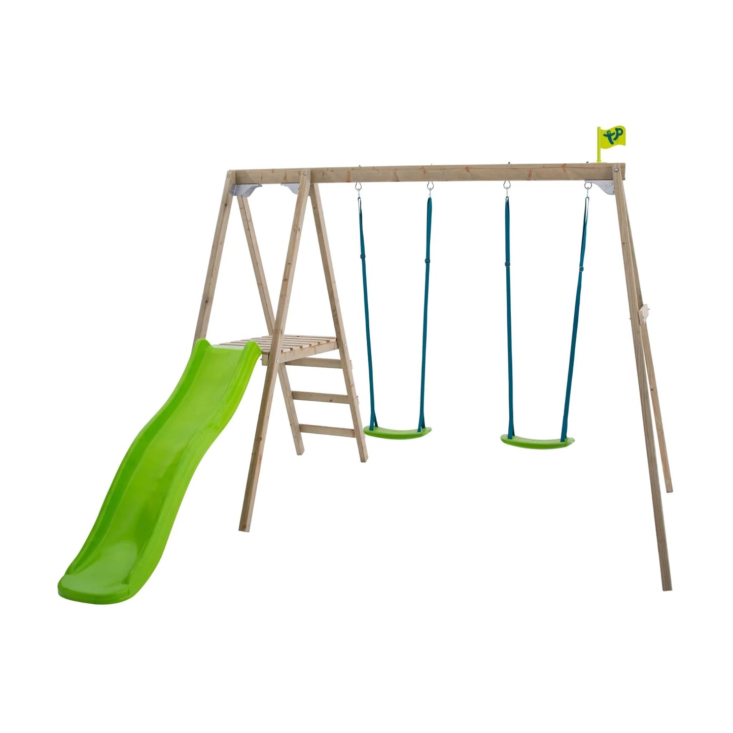 TP Forest Multiplay Double Wooden Swing Set & Slide - FSC® certified