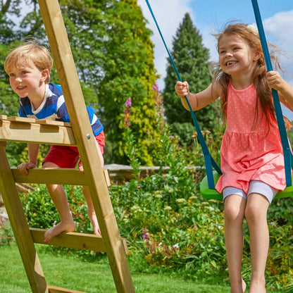 TP Forest Multiplay Double Wooden Swing Set & Slide - FSC® certified