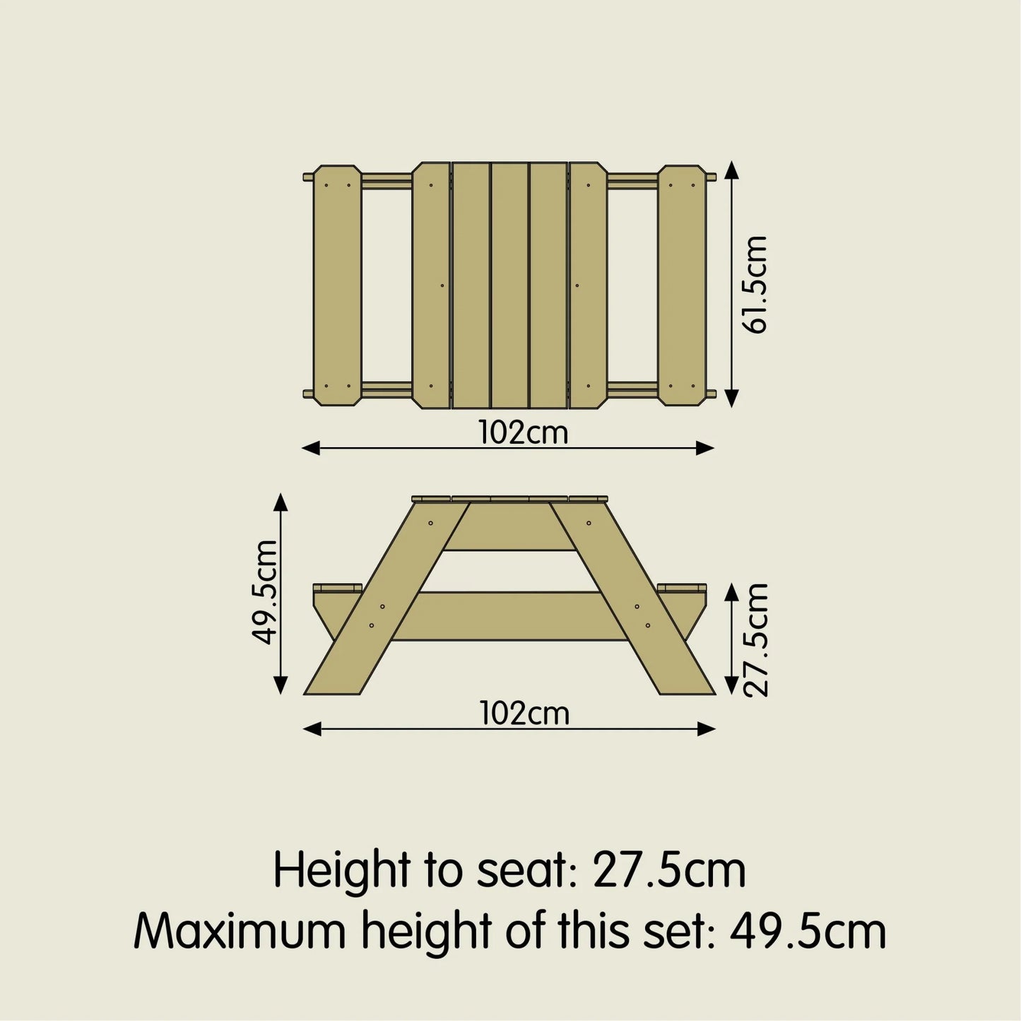 TP Early Fun Wooden Picnic Table Sandpit - FSC® certified