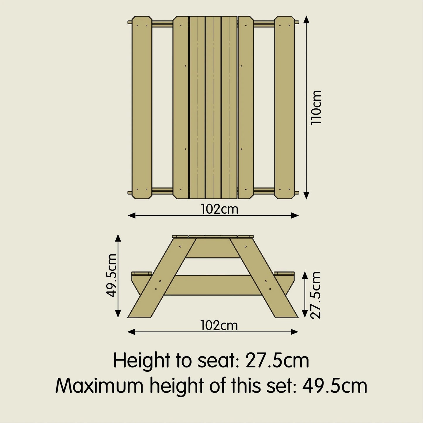 TP Deluxe Wooden Picnic Table Sandpit - FSC® certified