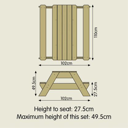 TP Deluxe Wooden Picnic Table Sandpit - FSC® certified