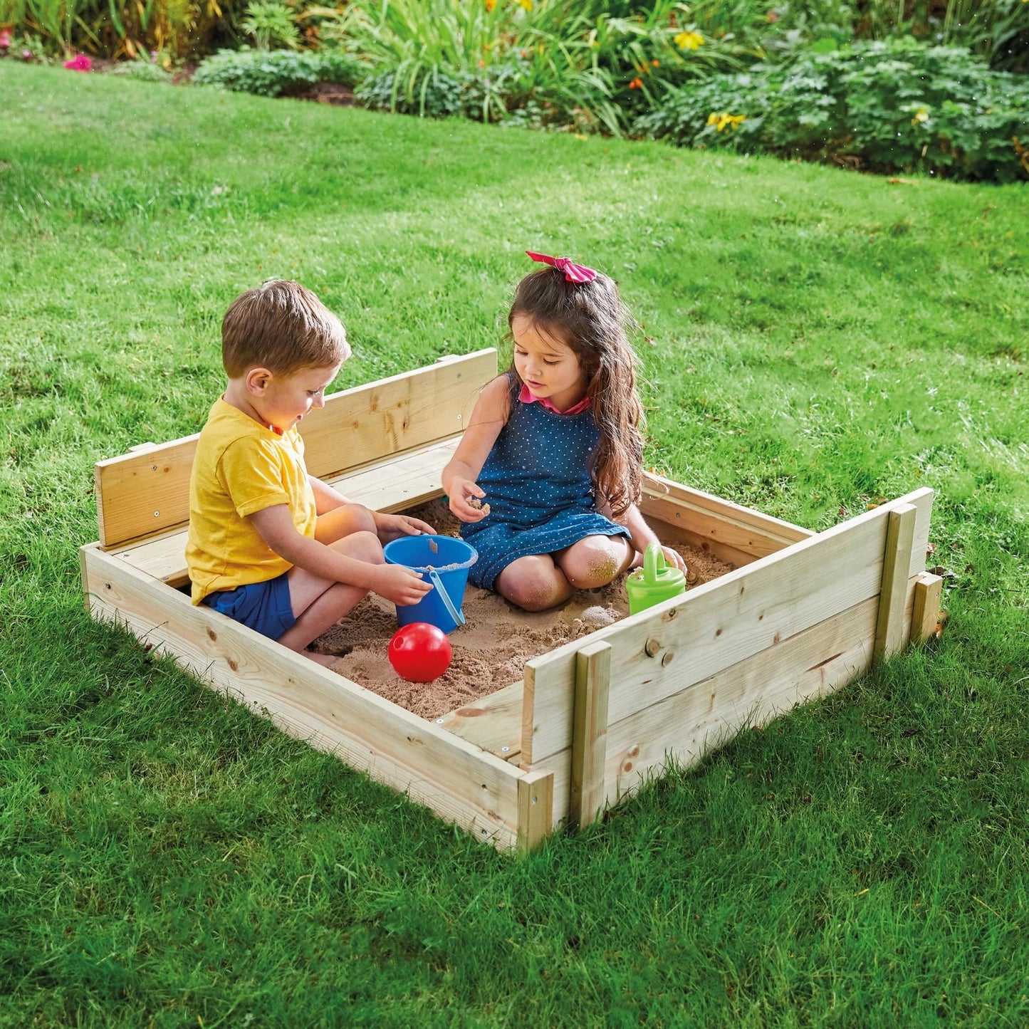 TP Wooden Lidded Sandpit - FSC® certified