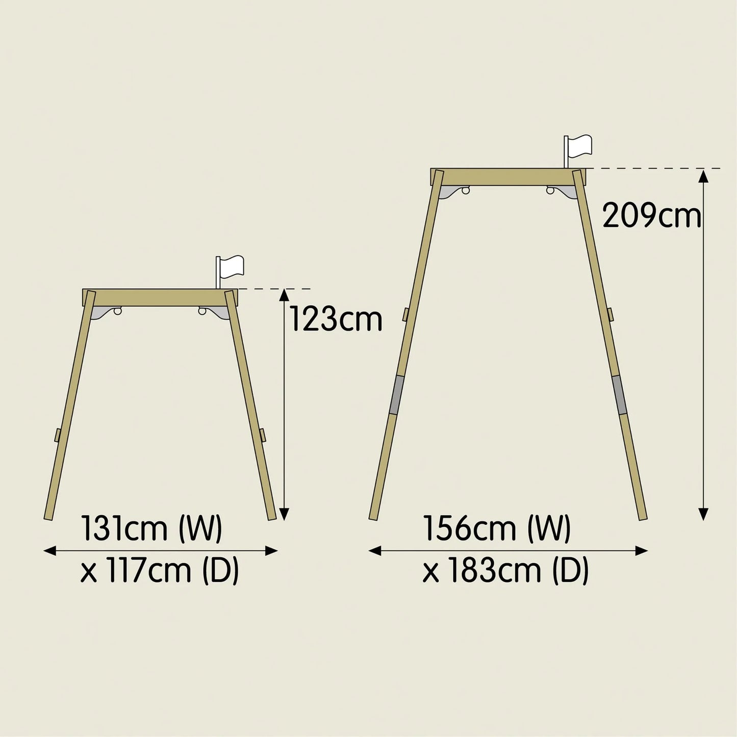 TP Forest Acorn Growable Wooden Swing Frame - FSC® certified