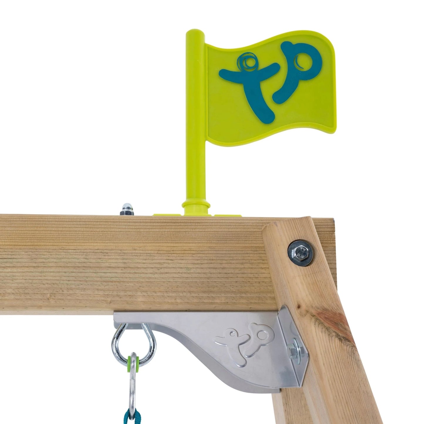 TP Forest Wooden Single Swing Set with Roped Rapide Seat - FSC® certified
