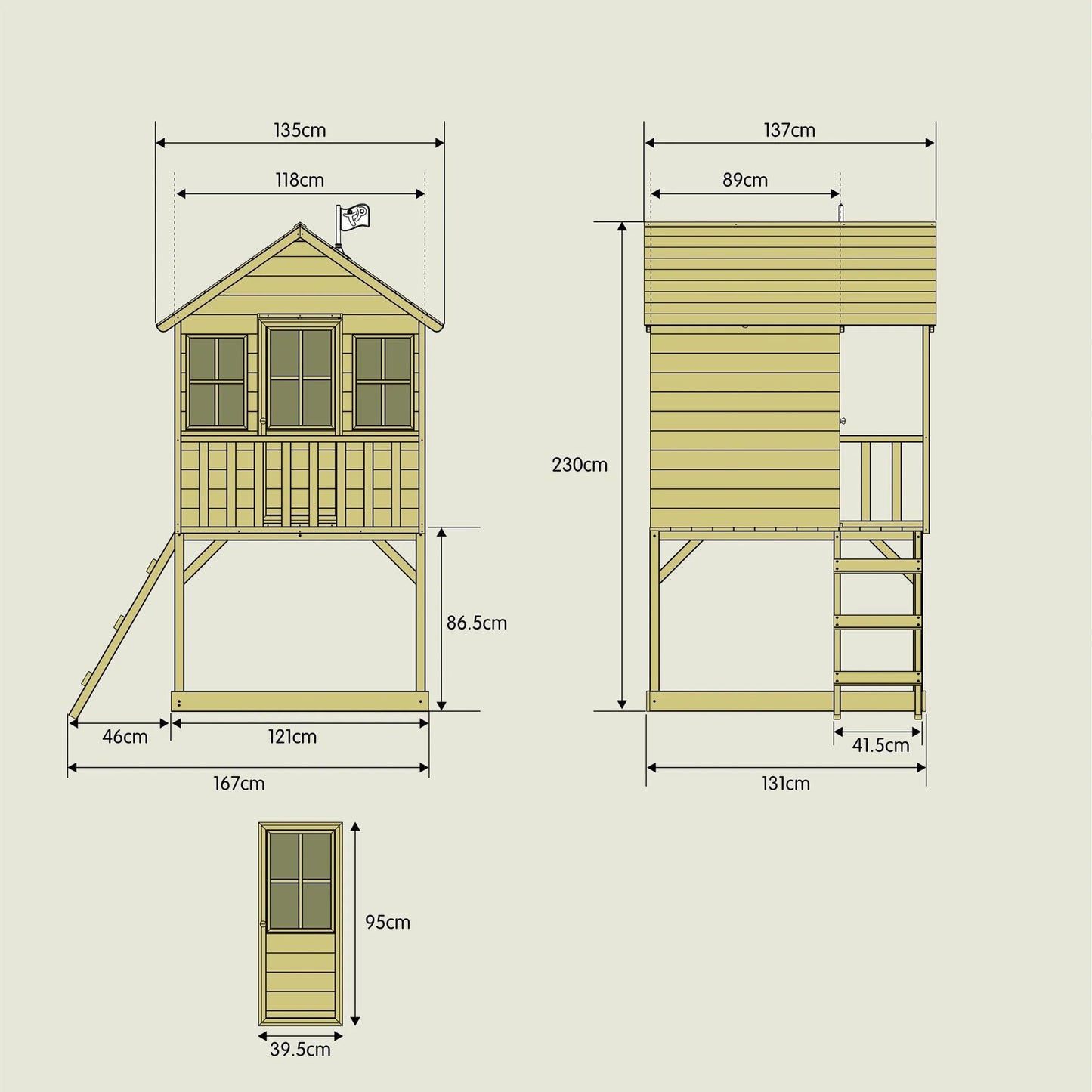 TP Hill Top Wooden Tower Playhouse - FSC® certified
