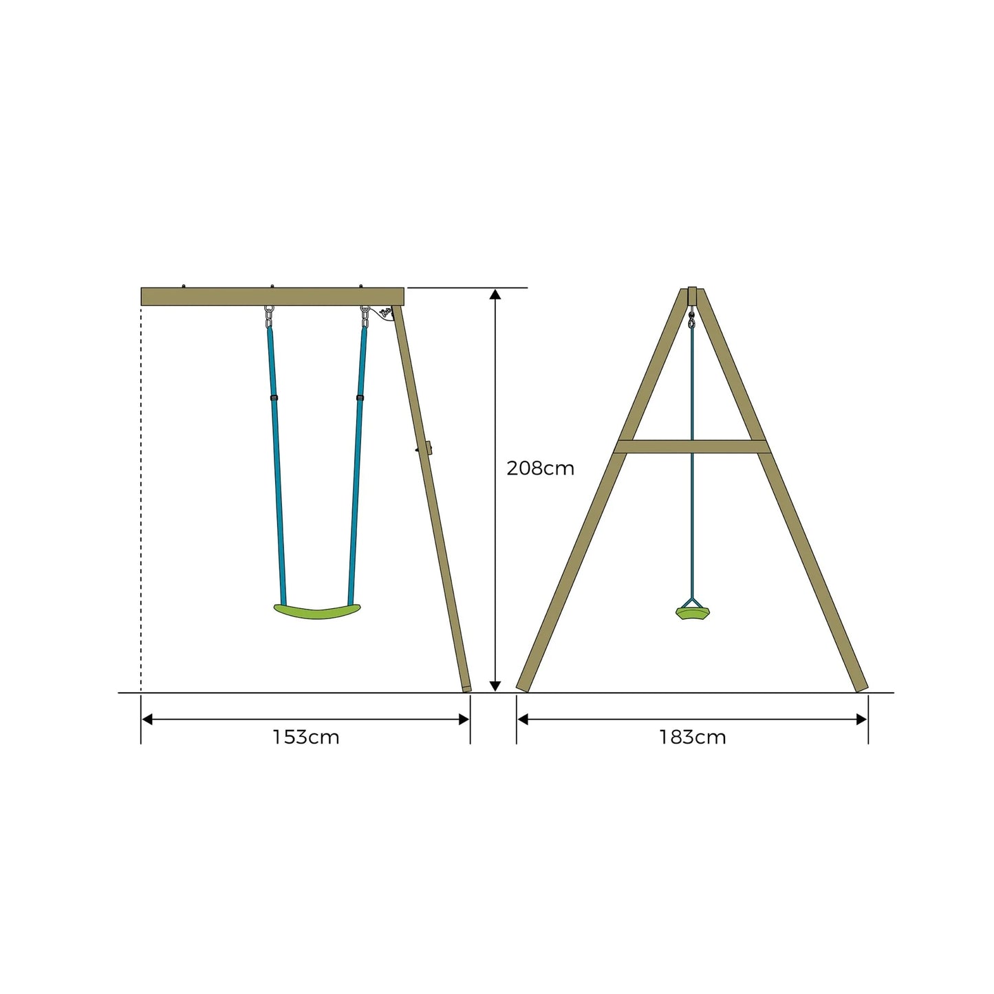 TP Castlewood Single Wooden Swing Arm - FSC® certified