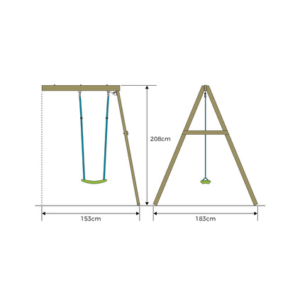TP Castlewood Single Wooden Swing Arm - FSC® certified