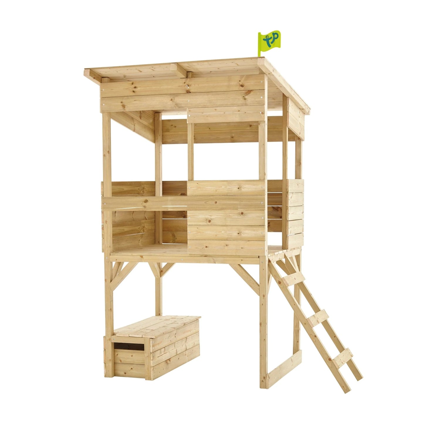 TP Treetops Wooden Tower Playhouse with Toy Box - FSC® certified