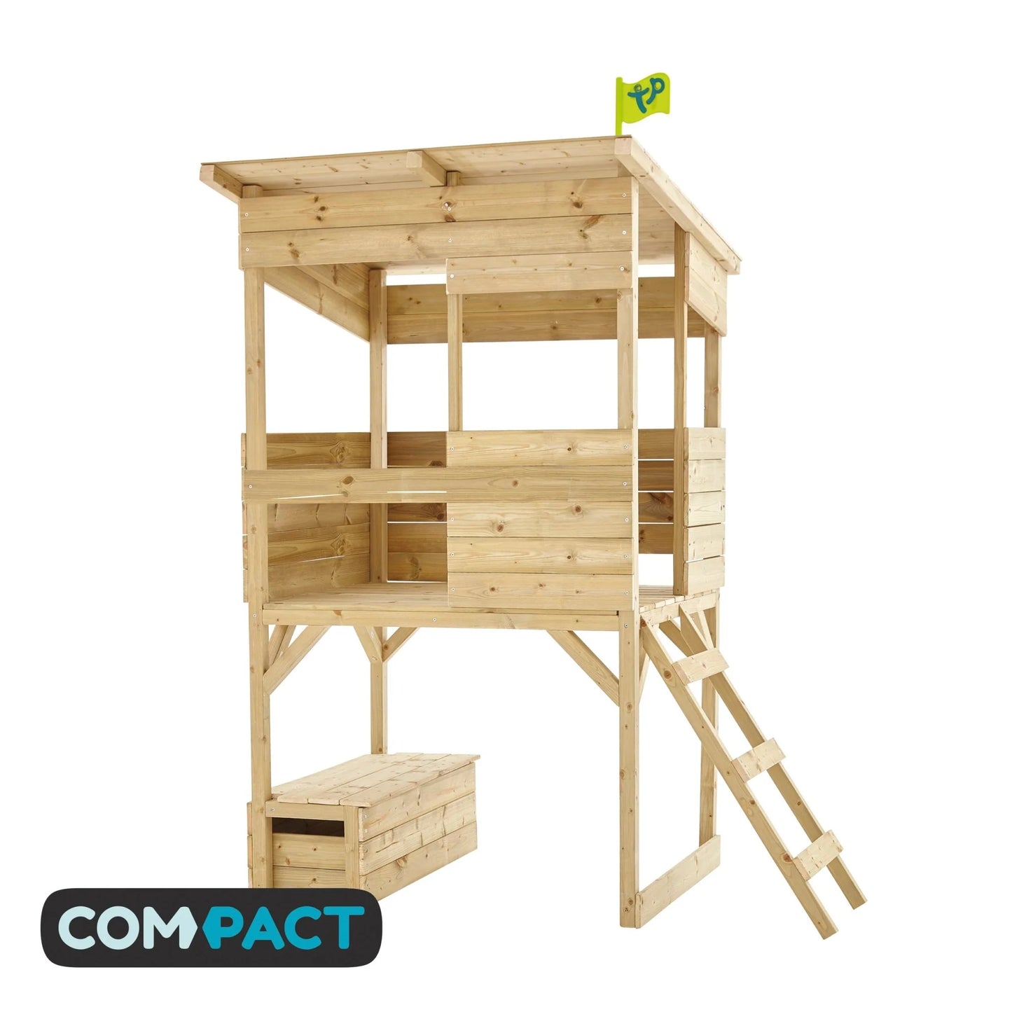 TP Treetops Wooden Tower Playhouse with Toy Box - FSC® certified