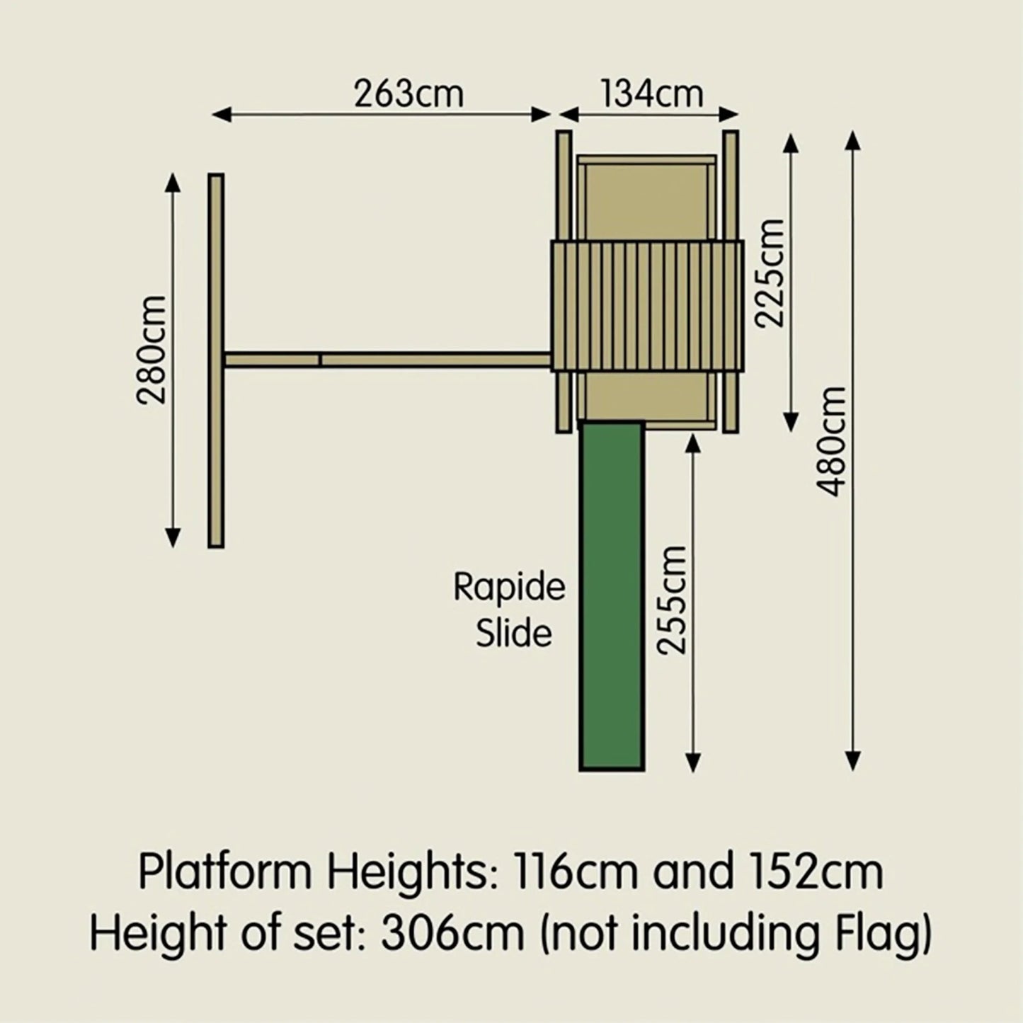 TP Kingswood Wooden Swing Arm - FSC® certified