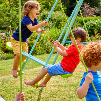 TP Triple Metal Swing Set with Glider Swing Seat